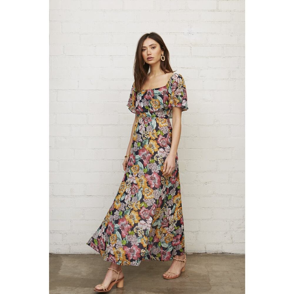 Rachel Pally Chiffon Floral Maxi Dress
